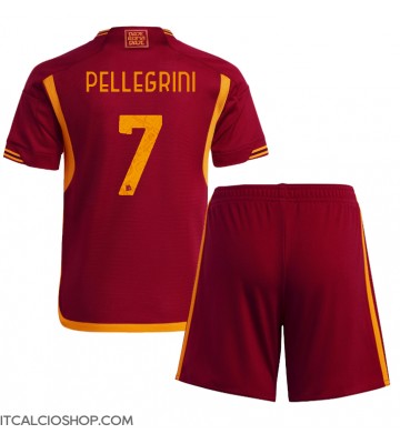 AS Roma Lorenzo Pellegrini #7 Prima Maglia Bambino 2023-24 Manica Corta (+ Pantaloni corti)